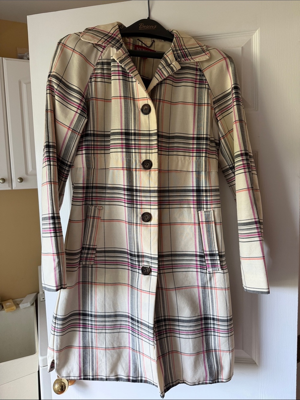 Plaid Light Jacket - Cream Plaid